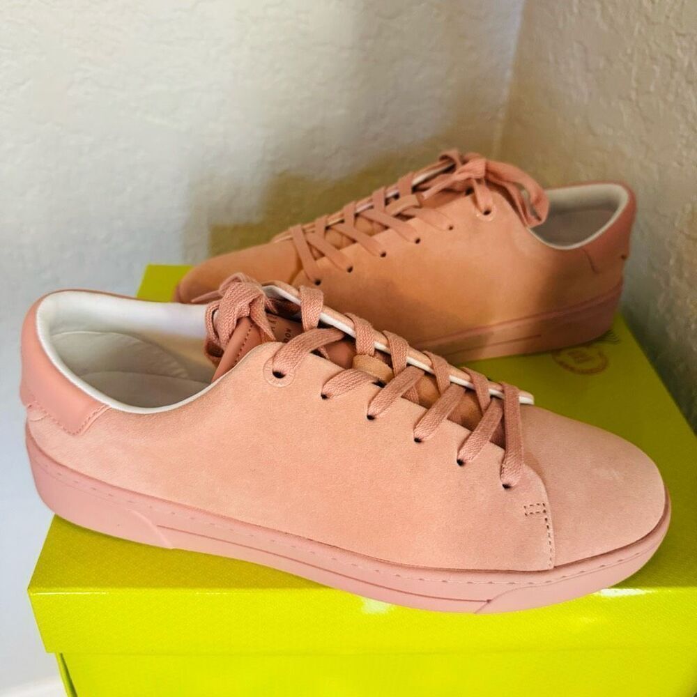Ted Baker London Aryas Sneaker Leather Tennis Shoe, Size 9.5, Dusty Pink, NWT - Picture 4 of 16